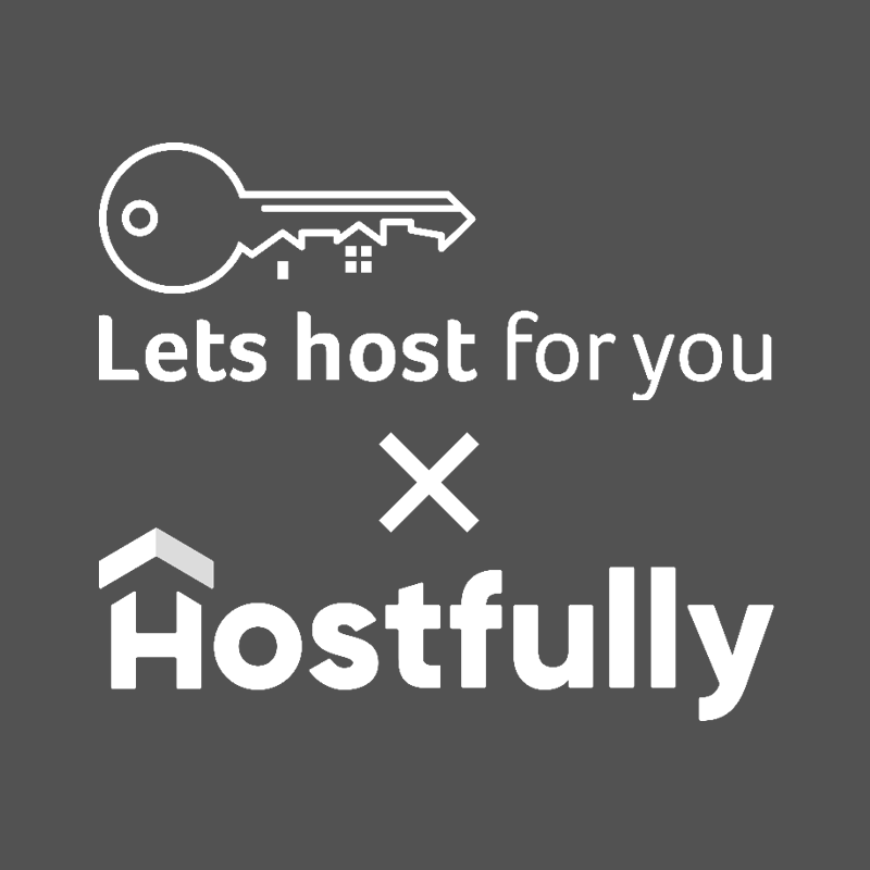 Let's Host For You and Hostfully logos